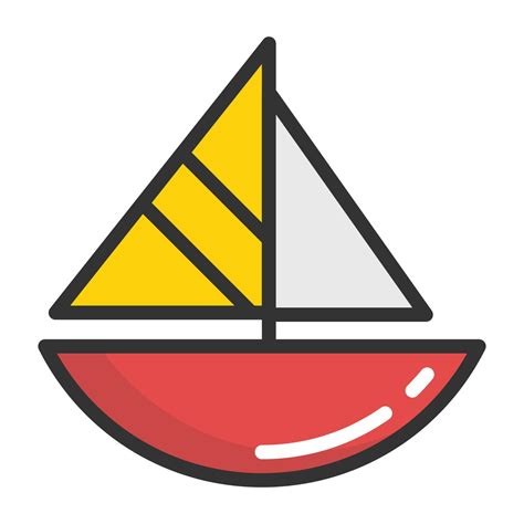 Trendy Sailboat Vector 4945687 Vector Art at Vecteezy