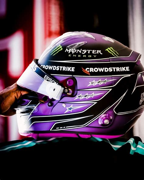 Lewis Hamilton | Helmet design, Purple helmet, Custom helmet design