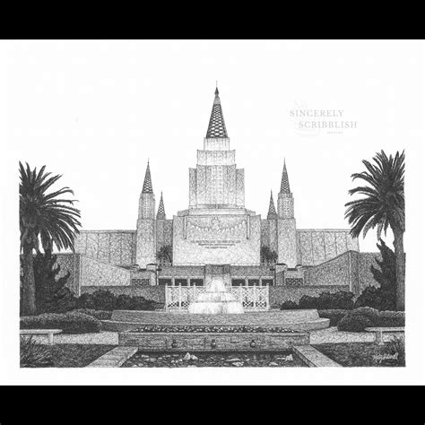 Oakland California Temple Scribble Art LDS Home Decor - Etsy | Scribble ...