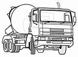 Cement Truck Coloring Page sketch template