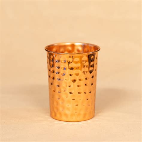 Pure Copper Cup Hammered - Premium Copper Water Bottle Australia