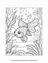 Printable Goldfish Coloring Page · InkPx sketch template