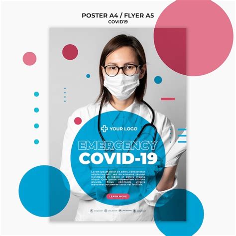 Covid19 flyer concept template - Free PSD Download - HD Stock Images