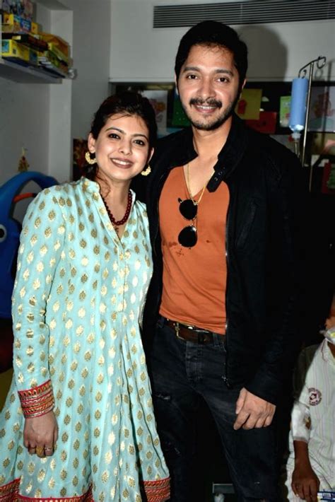 Shreyas Talpade and Deepti Talpade during a programme