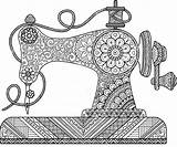 Sewing Machine Coloring Pages sketch template