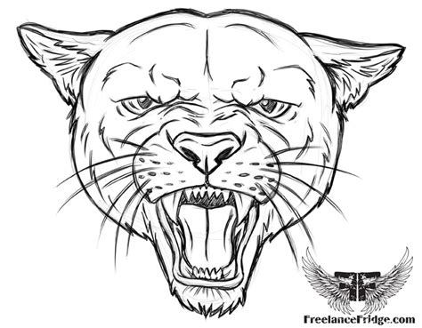 Panther Face Coloring Pages