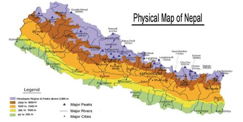 Physical map of Nepal | Download Scientific Diagram