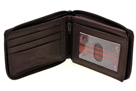 Mens Black Leather Zip Around Wallet | semashow.com