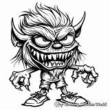 Scary Monster Coloring Pages  Free & Printable sketch template