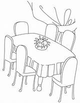 Dining Table sketch template
