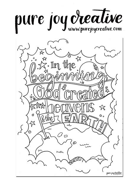 God Created The Earth Coloring Pages - Ryan Fritz's Coloring Pages