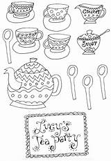 Free Printable Tea Party Coloring Pages  Templates sketch template