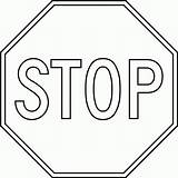 Stop Sign Coloring Sheet Pages sketch template