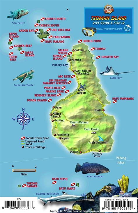 Tioman Island, Malaysia Fish Card – Franko Maps