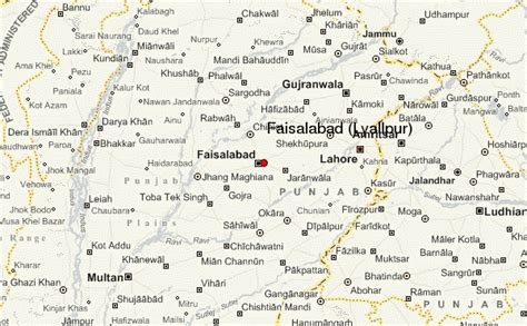 Faisalabad Pakistan Map