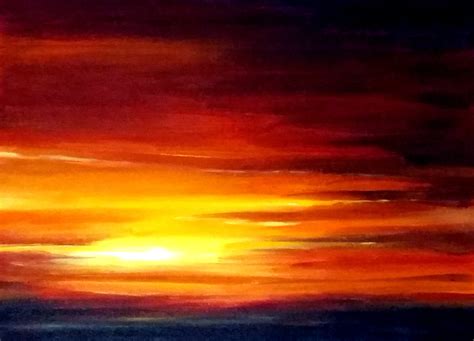 Buy Sunset Handmade Painting by SAMIRAN SARKAR. Code:ART_1232_16012 - Paintings for Sale online ...