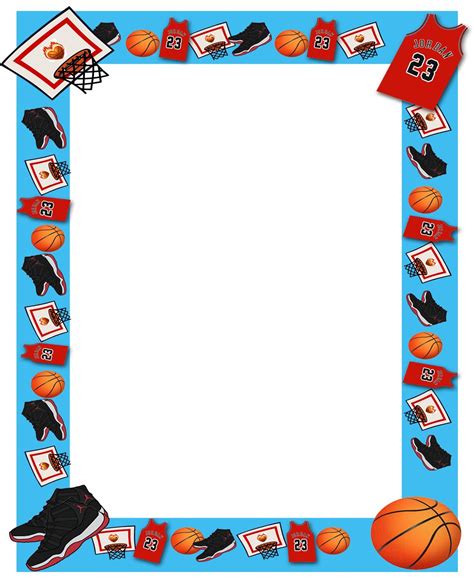 Jordan Inspired Border Design#018 Family Photo Frames Collage, Free Photo Frames, Football Wall ...