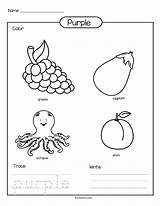 Things That Are Purple Coloring Pages sketch template