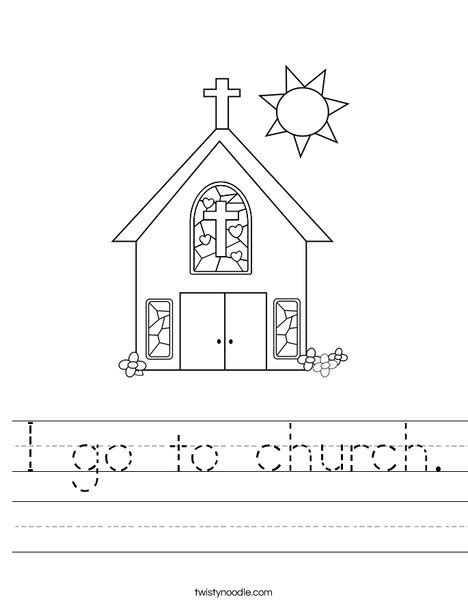 I go to church Worksheet - Twisty Noodle