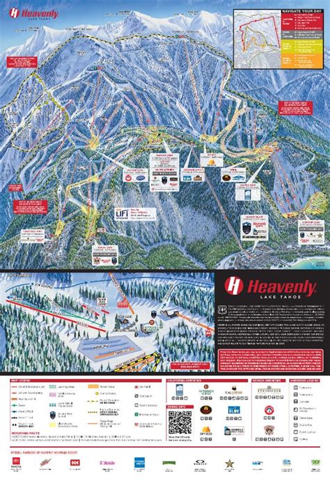 Heavenly, Lake Tahoe Ski Trail Map Free Download