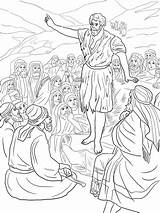 John The Baptist Preaching In Wilderness coloring Page  sketch template
