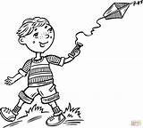 Boy Flying A Kite coloring Page  Free Printable Coloring Pages sketch template