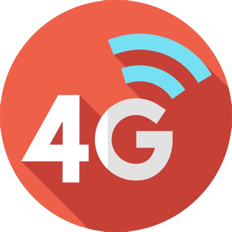 4g Flat Circular Flat icon