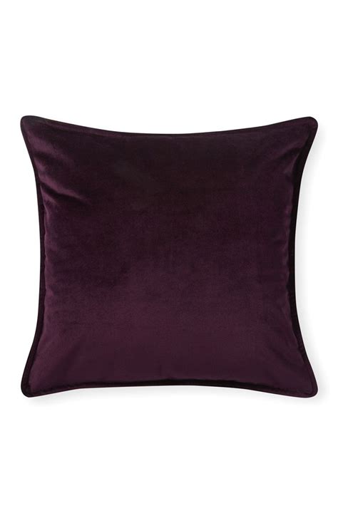 Plum Velvet Cushion | Velvet cushions, Velvet, Sofa pillows