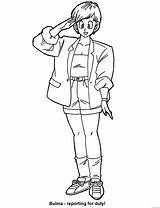 Dragon Ball Z Bulma Reporting For Duty Printable Coloring4free  sketch template