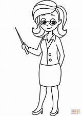 Cartoon Teacher Coloring Page  Free Printable Coloring Pages sketch template