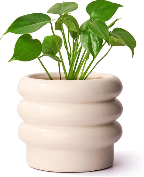 Amazon.com: Navaris Ripple Plant Pot - Terracotta Plant Pot - Outdoor Plant Pot with Terracotta ...