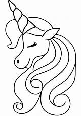 Beautiful Unicorn Head Coloring Page Pages  sketch template