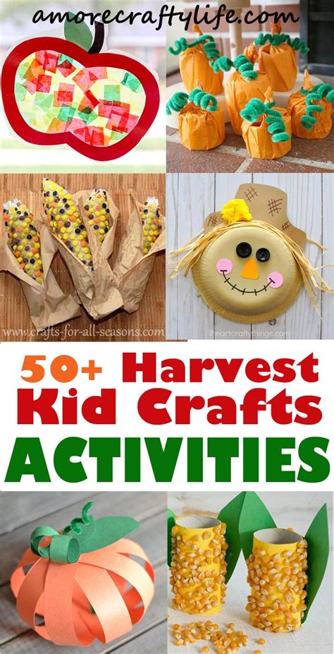 harvest Kid Crafts- fall kid craft - activities recipes math reading books amorecraftylife.com # ...