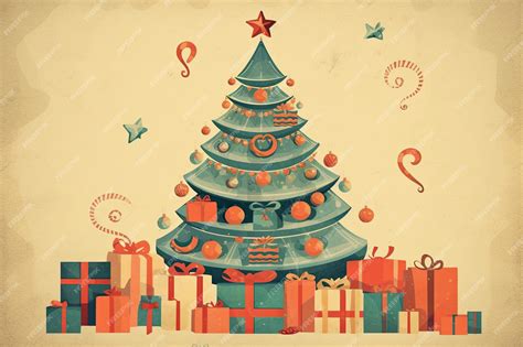 Premium AI Image | Cute Merry Christmas Card Illustration AI GenerativexA