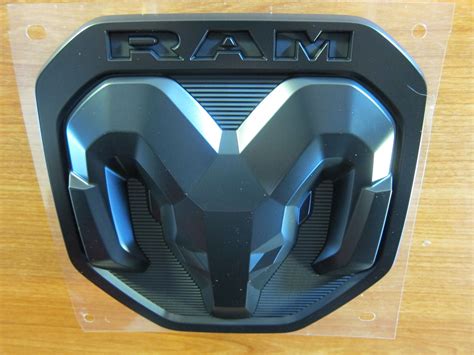 2019-2020 Dodge RAM 1500 DT Matte Black RAM's Head Tailgate Emblem NEW ...