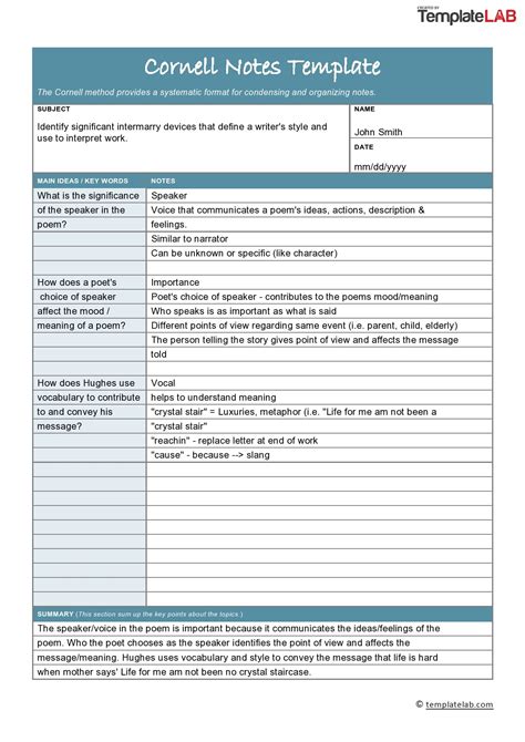 37 Cornell Notes Templates & Examples [Word, Excel, PDF] ᐅ