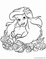 Ariel Face Coloring Pages sketch template