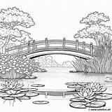 Coloring Page Inspired By The Artworks Of Claude Monet Download Or  sketch template