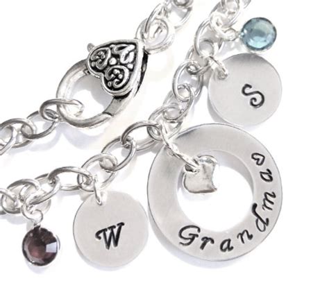 Personalized Grandma Braceletmother Braceletgrandma - Etsy