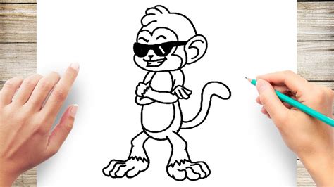 How to Draw A Cool Monkey - YouTube