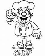 Culinary Cartoon Chef Coloring Page  Free Printable Pages For sketch template