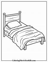 Bed Coloring Pages Free Downloads  Sheets For Kids sketch template