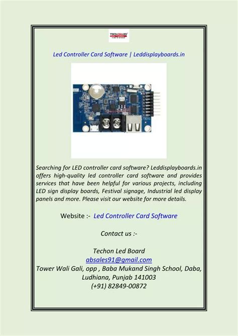 PPT - Led Controller Card Software Leddisplayboards.in PowerPoint Presentation - ID:11651733