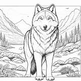Wolf Coloring Pages  Gem sketch template