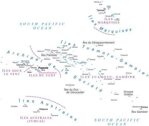 Map of French Polynesia - GIS Geography