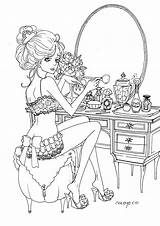 Lingerie Coloring Pages sketch template