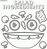 Salad Clipart Fruit Clip Coloring Line Pages Drawing Cliparts Bowl  sketch template