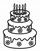 Cake Coloring Pages Free Printable PDF sketch template
