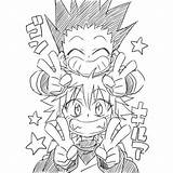 Coloring Page  Gon And Killua 2 Hunter X Free Printable sketch template