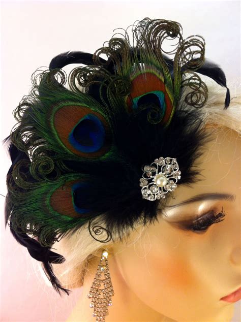 Peacock Hair Clip Bridal Head Piece Peacock Feather - Etsy